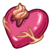 sweet monster heart cake symbol