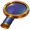 tail of crime magnifying glass symbol