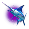 the fin finder purple fish symbol