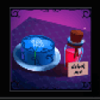 the mad hatters tea party bottle and cake symbol