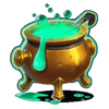 the pig wizard cash lock magic cauldron symbol