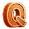 the rooster and the fox wooden q symbol