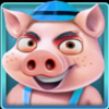 three brave piggies pig blue symbol