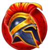 three trojan horses spartan helmet symbol