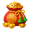 tiger king fortune money bag symbol