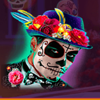 trendy skulls man symbol