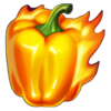 triple money jackpot spicy capsicum yellow symbol