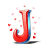triple valentine letter j symbol