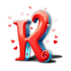 triple valentine letter k symbol