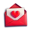 triple valentine love letter symbol