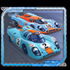 twin turbos blue car symbol