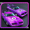 twin turbos purple car symbol