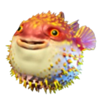 undersea diamonds ballon fish symbol
