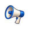 vamos ganamos megaphone symbol
