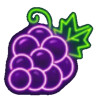 vegas kingmaker 40 neon grapes symbol