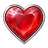 velvet gems heart symbol