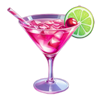 very pink mocktail symbol