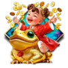 wealthy coins frog rider symbol