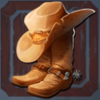 wild trigger cowboy hat and boots symbol