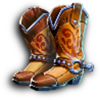 wild west revolver boots symbol