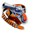 wild west revolver gun symbol