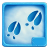 winter footprints hoof prints symbol