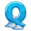winter footprints letter q symbol