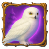 winter footprints snowy owl symbol
