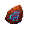 wolf hiding blue rune symbol