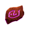 wolf hiding purple rune symbol