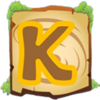 wooden hearts k symbol