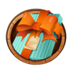 xmas chance gift teal symbol