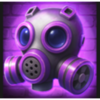 zany zombie zlots hold and win purple gasmask symbol