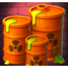 zany zombie zlots hold and win radiation barrels symbol