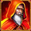 fire blaze orange wizard wild symbol