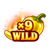 hot and spicy chili rush yellow wild symbol