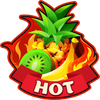 hot volcano fruits symbol