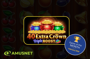 40 Extra Crown Triple Boost Golden Coins Link by Amusnet - Game of the Month February 2026