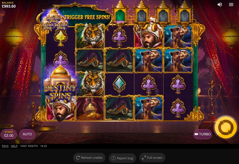 Red Tiger 1001 Nights Game