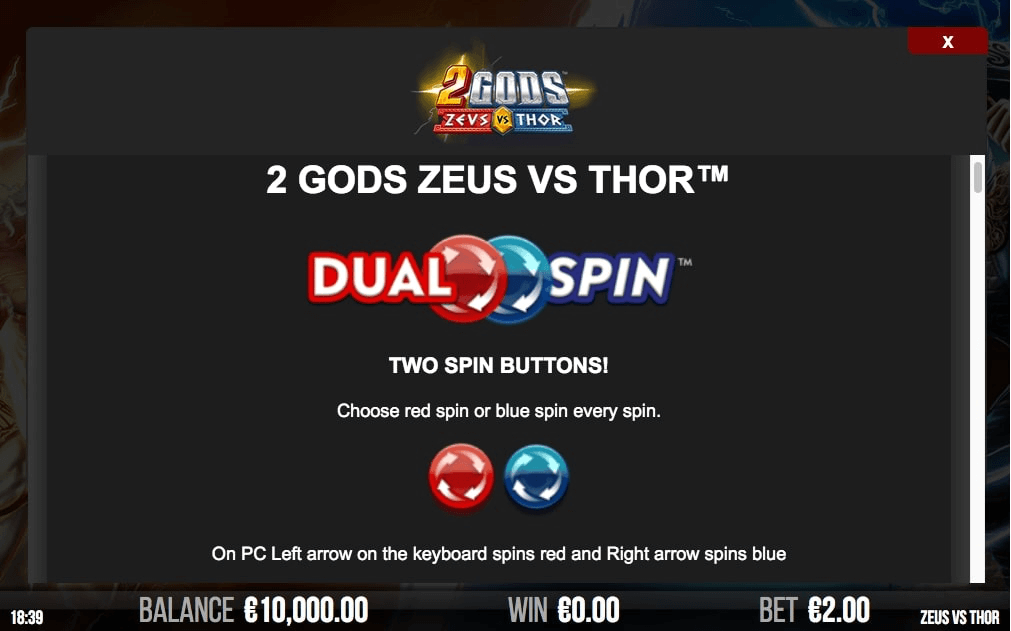 2 Gods Zeus vs Thor slot game double spin feature explained