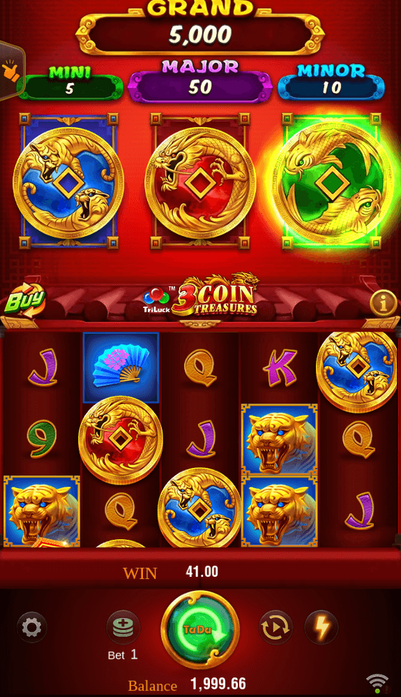3 coin treasures tableau