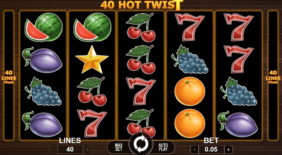 40 hot twist online slot game reels
