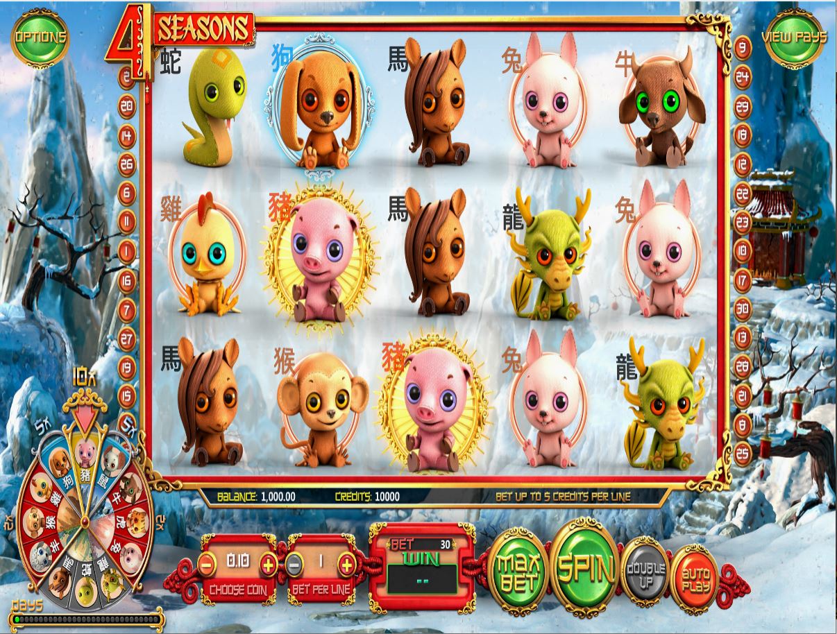 Betsoft 4 seasons slot Reels