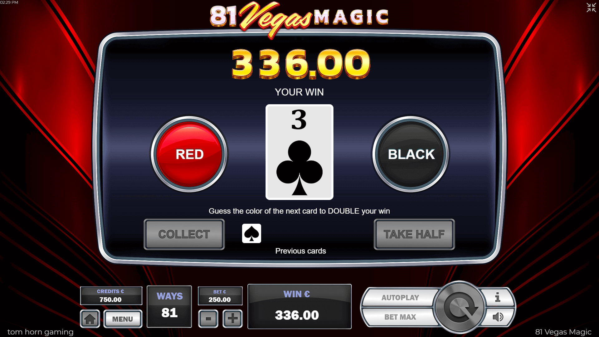 81 vegas magic win