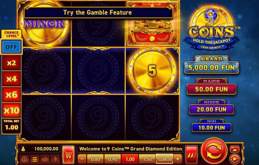 9 coins grand diamond hold the jackpot