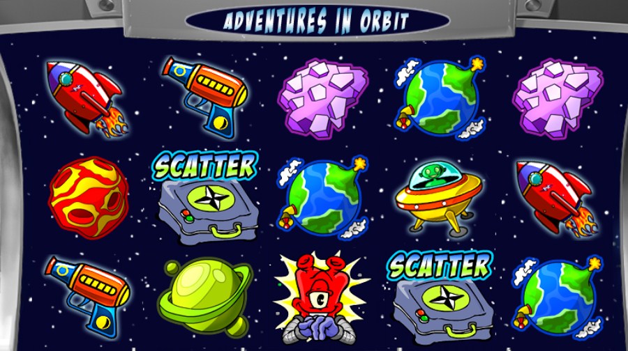 Adventures in Orbit online slot game reels