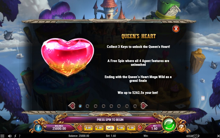 Agent of Hearts online slot game bonus feature