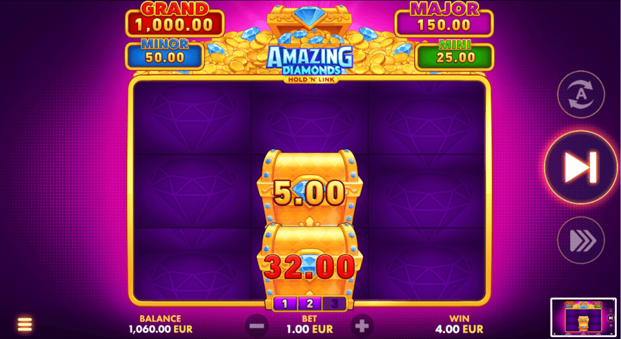 imagen de ronda bono de Amazing Diamonds Hold N Link