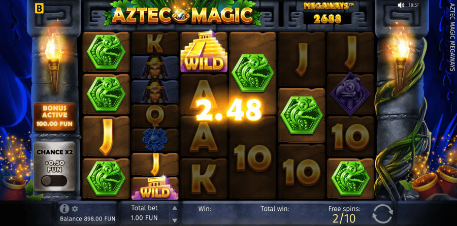aztec magic megaways sticky wild screenshot