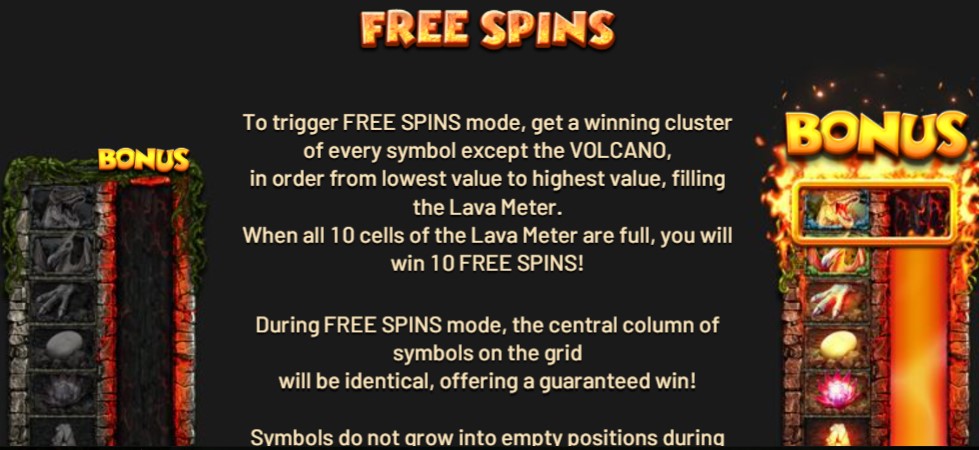 Lava Gold Slot Bonus Free Spins